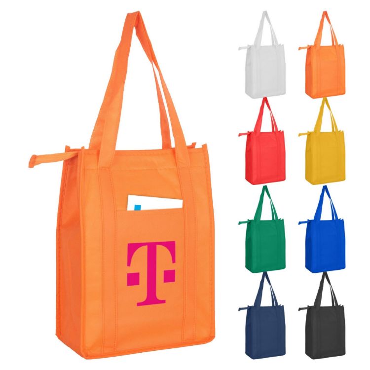 Picture of Non Woven Cooler Bag with Top Zip Closure